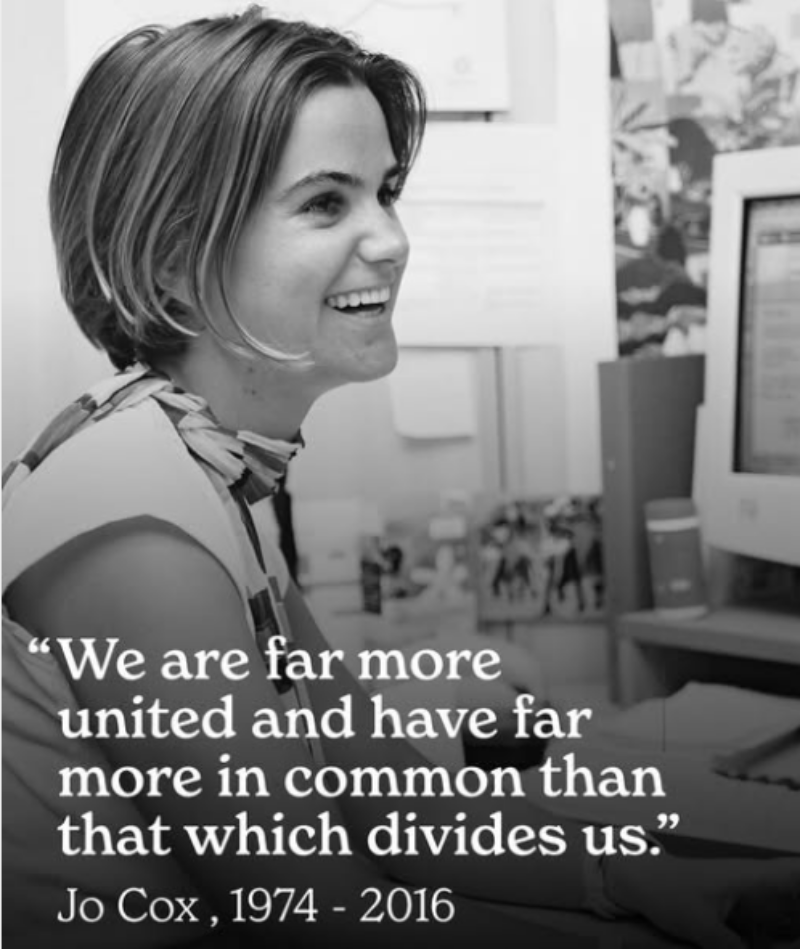 Jo Cox "We have more in common than which divides us"